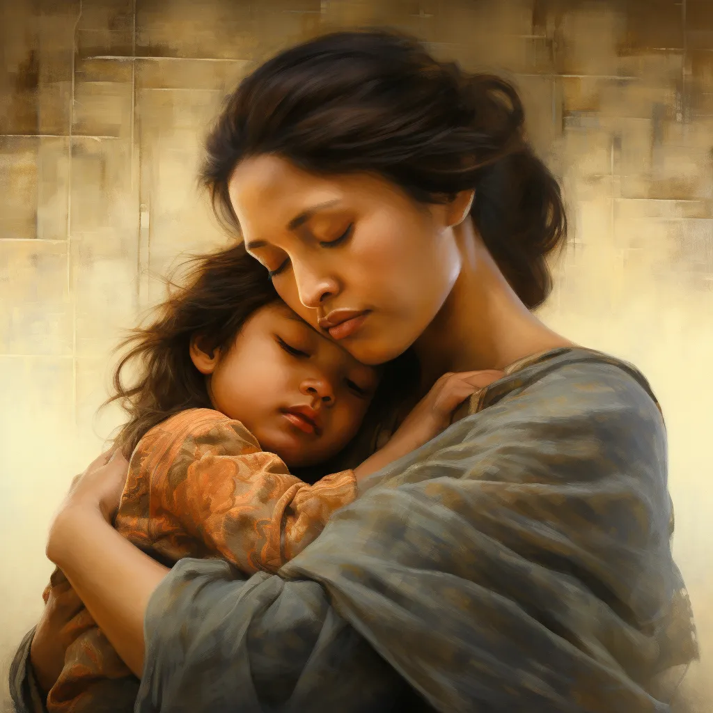 love of the mothers embrace even after she has passed